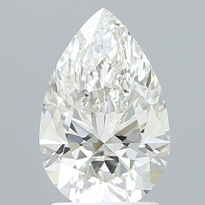 2.04 Carat Pear Shaped, Ideal Cut, F Color, VVS1 Clarity, IGI Certified Lab Grown Diamond