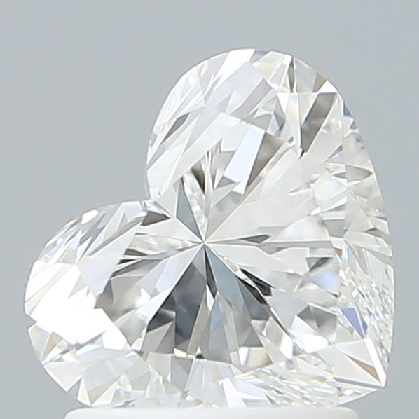 1.57 Carat Heart Shaped, Excellent Cut, F Color, VVS2 Clarity, IGI Certified Lab Grown Diamond
