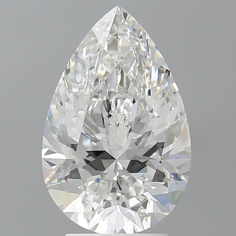 3.59 Carat Pear Shaped, Ideal Cut, E Color, VVS2 Clarity, IGI Certified Lab Grown Diamond