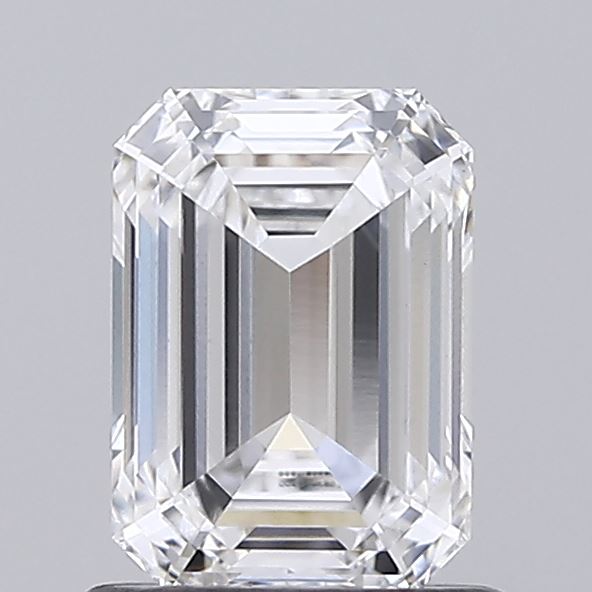 1.00 Carat Emerald Shaped, Ideal Cut, D Color, VVS2 Clarity, IGI Certified Lab Grown Diamond