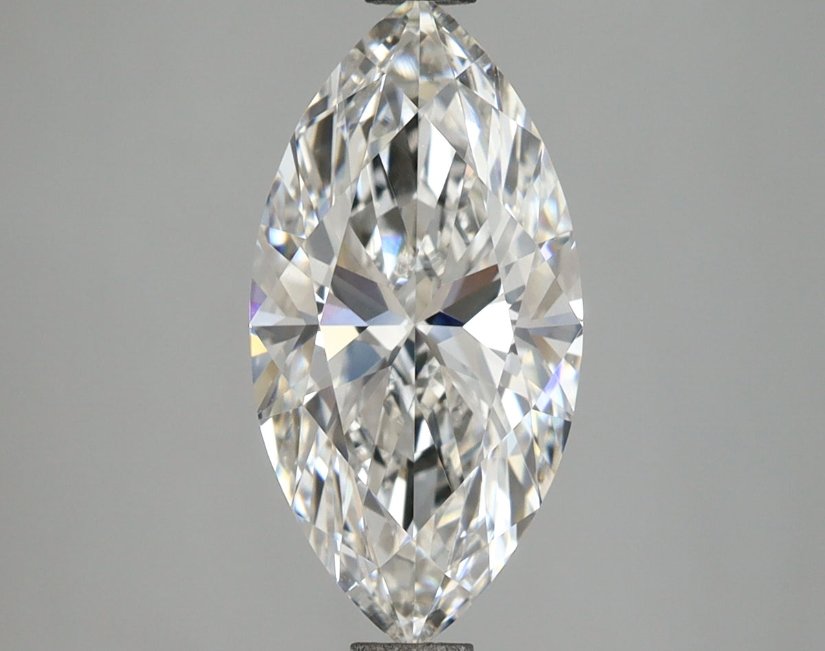 2.57 Carat Marquise Shaped, Ideal Cut, F Color, VVS2 Clarity, IGI Certified Lab Grown Diamond