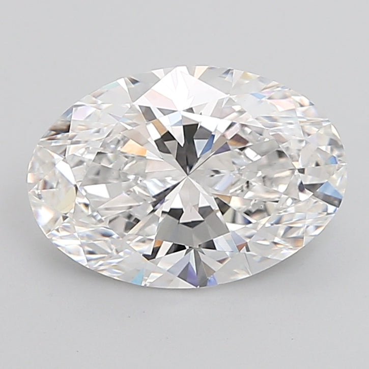 5.07 Carat Oval Shaped, Ideal Cut, D Color, VVS2 Clarity, IGI Certified Lab Grown Diamond