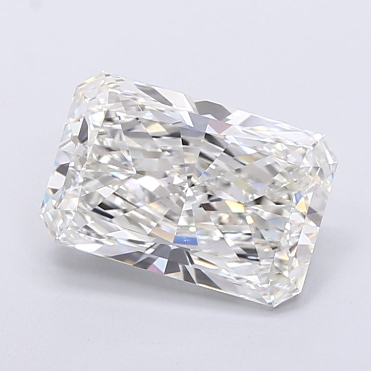 4.05 Carat Radiant Shaped, Very Good Cut, G Color, VVS2 Clarity, IGI Certified Lab Grown Diamond