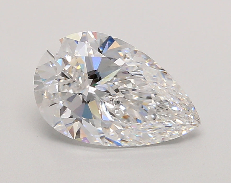 2.02 Carat Pear Shaped, Ideal Cut, D Color, VVS2 Clarity, IGI Certified Lab Grown Diamond