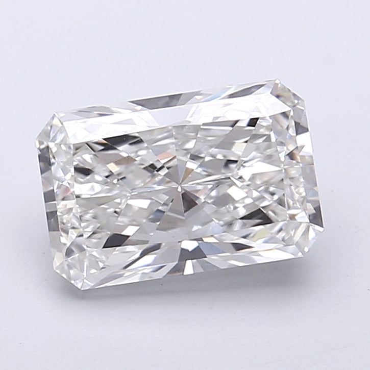 2.15 Carat Radiant Shaped, Very Good Cut, E Color, VVS2 Clarity, IGI Certified Lab Grown Diamond