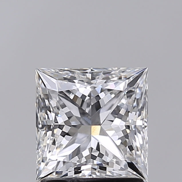 1.52 Carat Princess Shaped, Excellent Cut, E Color, VVS2 Clarity, IGI Certified Lab Grown Diamond