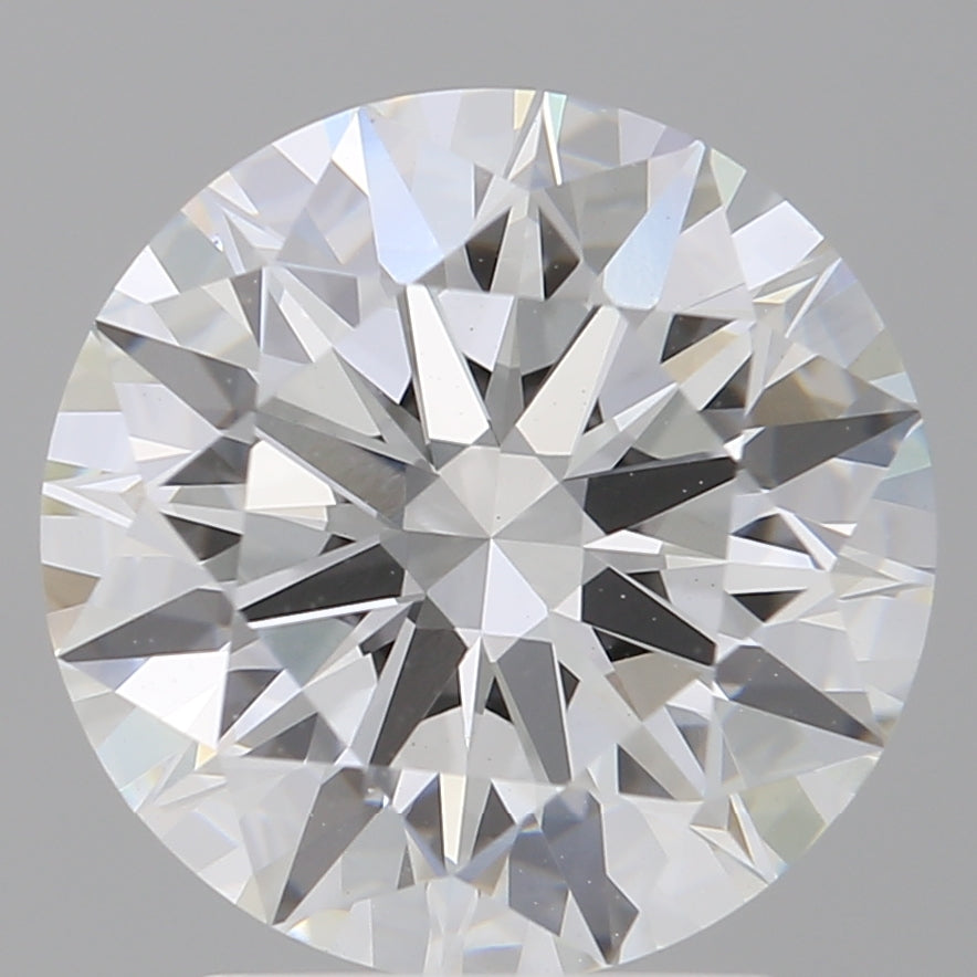 3.10 Carat Round Shaped, Ideal Cut, E Color, VVS2 Clarity, IGI Certified Lab Grown Diamond