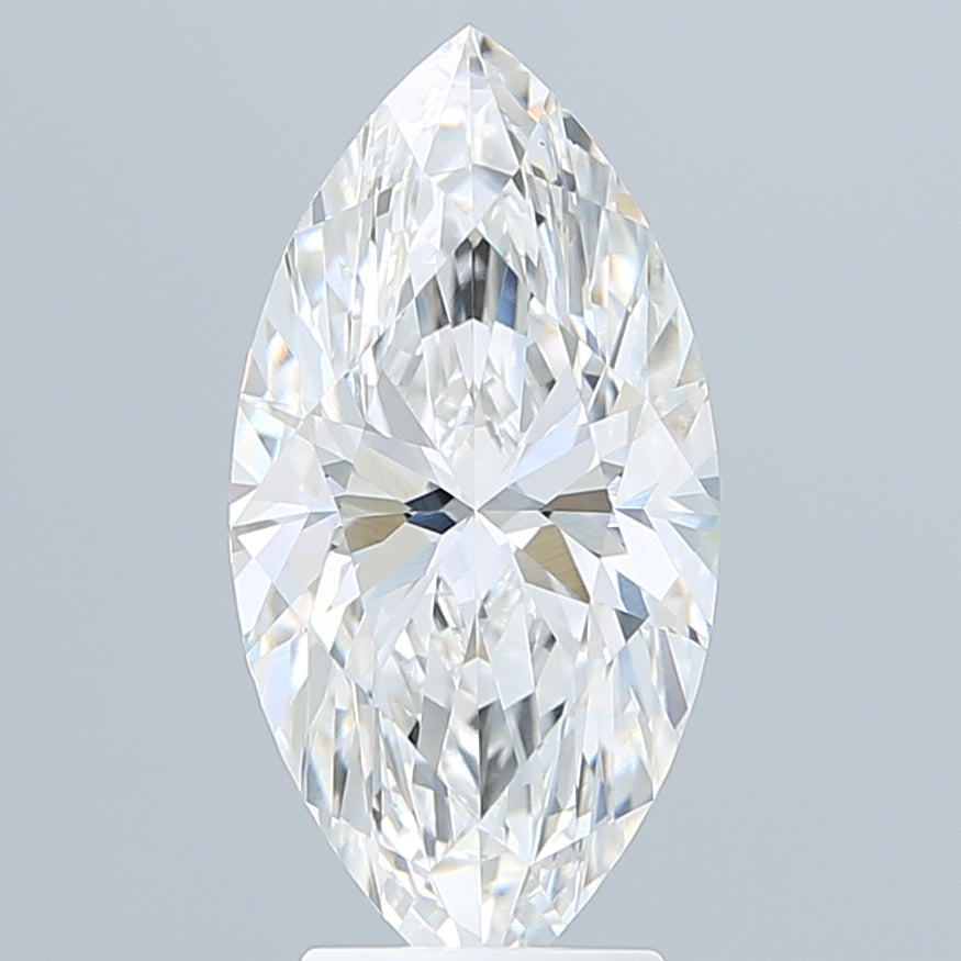 3.80 Carat Marquise Shaped, Excellent Cut, F Color, VS1 Clarity, IGI Certified Lab Grown Diamond