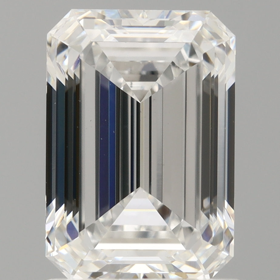 1.57 Carat Emerald Shaped, Ideal Cut, D Color, VS1 Clarity, IGI Certified Lab Grown Diamond