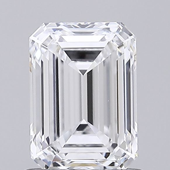 1.03 Carat Emerald Shaped, Ideal Cut, D Color, VVS2 Clarity, IGI Certified Lab Grown Diamond