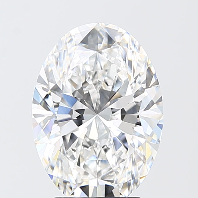 3.10 Carat Oval Shaped, Ideal Cut, D Color, VVS2 Clarity, IGI Certified Lab Grown Diamond