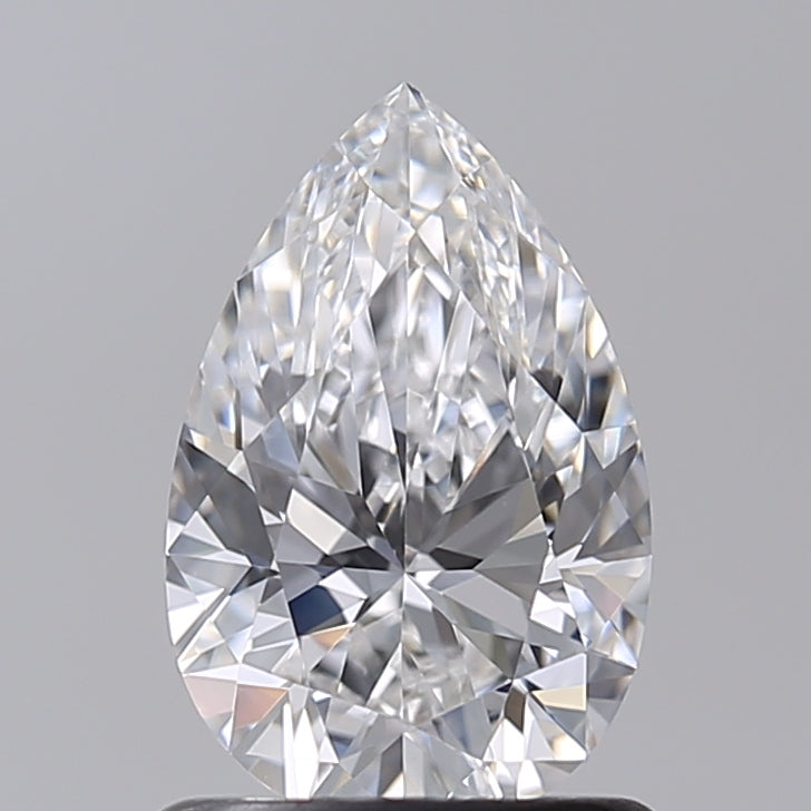 1.00 Carat Pear Shaped, Excellent Cut, E Color, VVS2 Clarity, IGI Certified Lab Grown Diamond