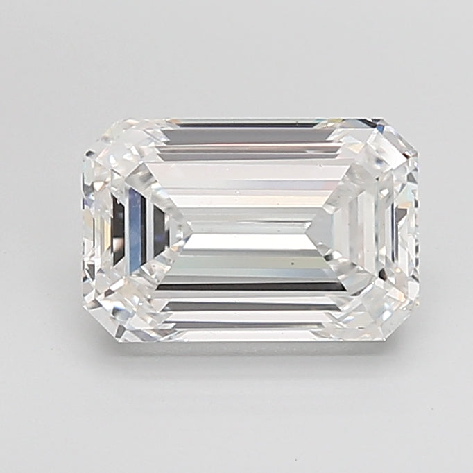 4.01 Carat Emerald Shaped, Ideal Cut, E Color, VVS2 Clarity, IGI Certified Lab Grown Diamond