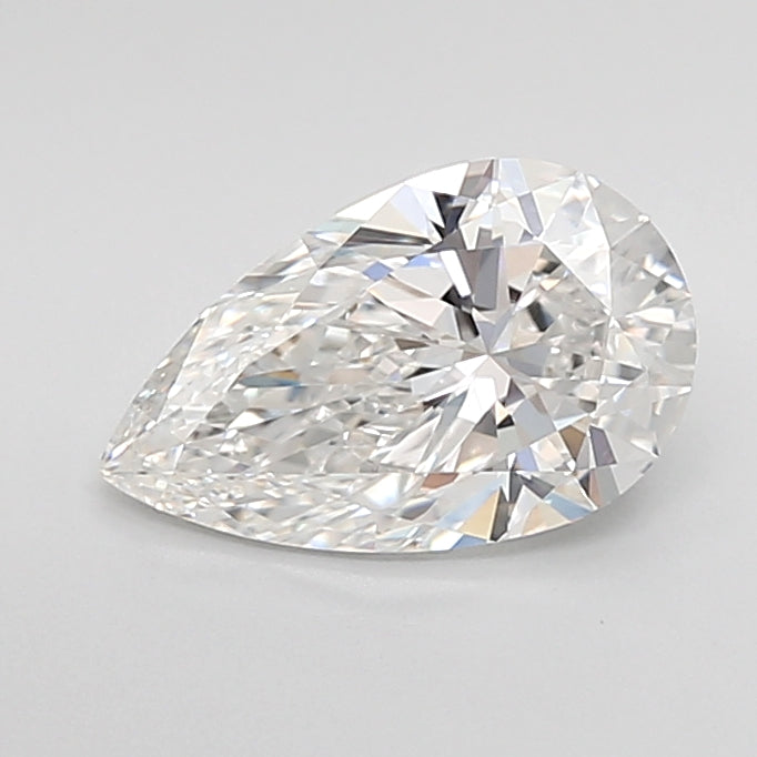 1.55 Carat Pear Shaped, Ideal Cut, E Color, VVS2 Clarity, IGI Certified Lab Grown Diamond