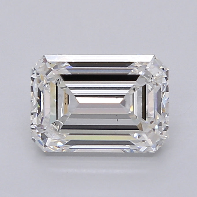 2.04 Carat Emerald Shaped, Ideal Cut, E Color, VVS2 Clarity, IGI Certified Lab Grown Diamond