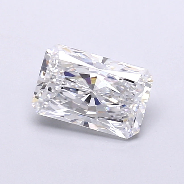 1.53 Carat Radiant Shaped, Very Good Cut, D Color, VVS2 Clarity, IGI Certified Lab Grown Diamond
