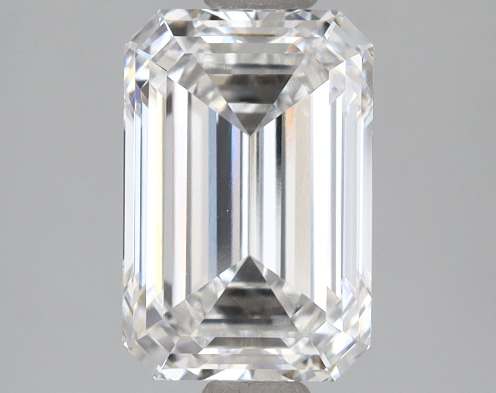 2.56 Carat Emerald Shaped, Ideal Cut, D Color, VVS1 Clarity, IGI Certified Lab Grown Diamond