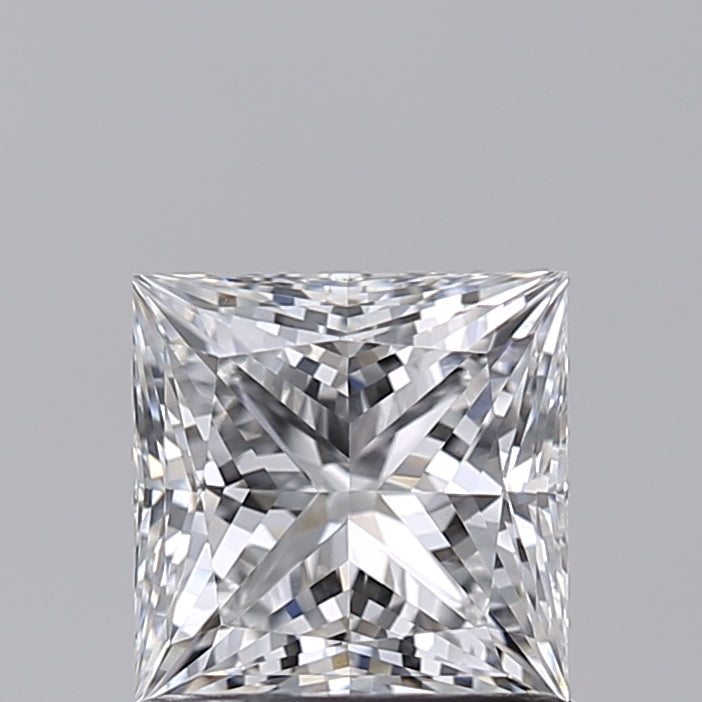 1.02 Carat Princess Shaped, Ideal Cut, D Color, VVS2 Clarity, IGI Certified Lab Grown Diamond