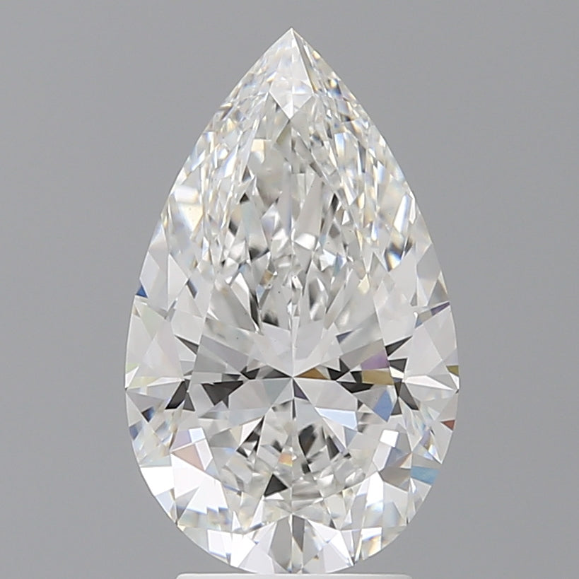 3.54 Carat Pear Shaped, Ideal Cut, E Color, VS1 Clarity, IGI Certified Lab Grown Diamond