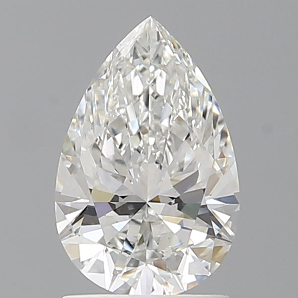 1.54 Carat Pear Shaped, Ideal Cut, E Color, VVS2 Clarity, IGI Certified Lab Grown Diamond
