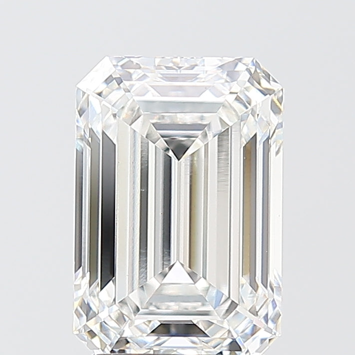 2.53 Carat Emerald Shaped, Ideal Cut, E Color, VVS2 Clarity, IGI Certified Lab Grown Diamond