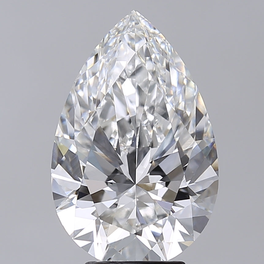 5.00 Carat Pear Shaped, Excellent Cut, E Color, VVS2 Clarity, IGI Certified Lab Grown Diamond