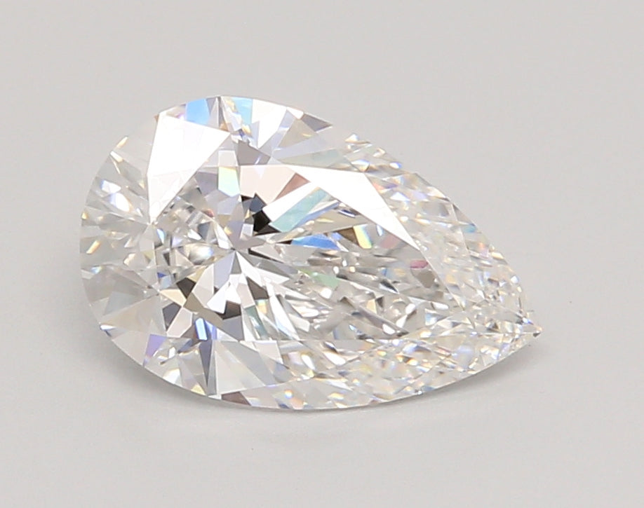 2.06 Carat Pear Shaped, Ideal Cut, E Color, VVS1 Clarity, IGI Certified Lab Grown Diamond