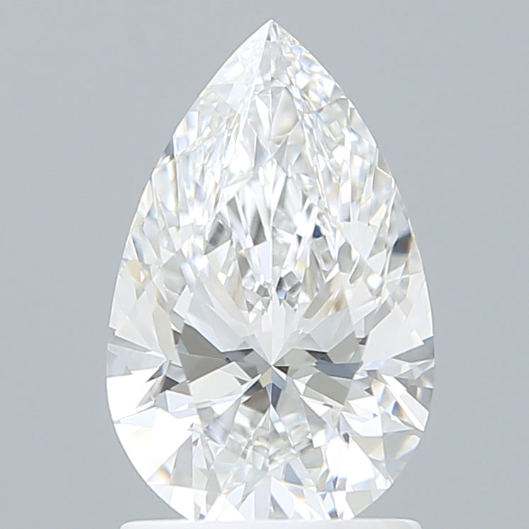 1.57 Carat Pear Shaped, Excellent Cut, E Color, VVS1 Clarity, IGI Certified Lab Grown Diamond