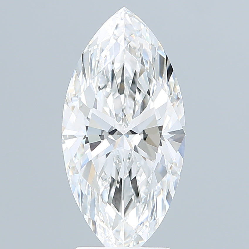 3.09 Carat Marquise Shaped, Ideal Cut, E Color, VVS2 Clarity, IGI Certified Lab Grown Diamond