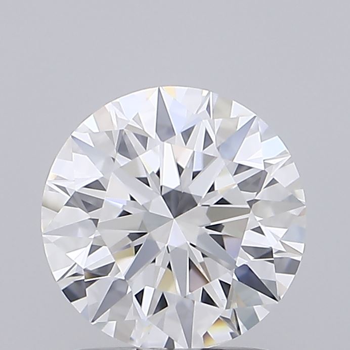 1.57 Carat Round Shaped, Ideal Cut, D Color, VS2 Clarity, IGI Certified Lab Grown Diamond