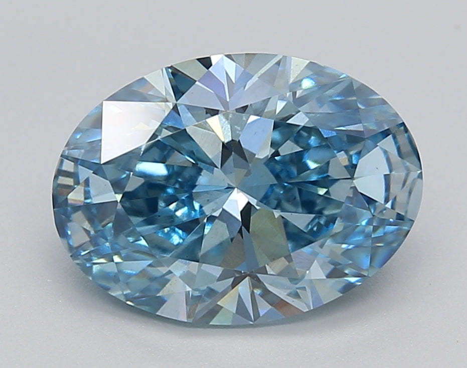 3.04 Carat Oval Shaped, Ideal Cut, VS2 Clarity, IGI Certified Lab Grown Diamond