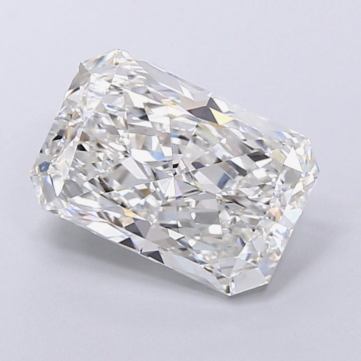 4.06 Carat Radiant Shaped, Very Good Cut, F Color, VVS2 Clarity, IGI Certified Lab Grown Diamond