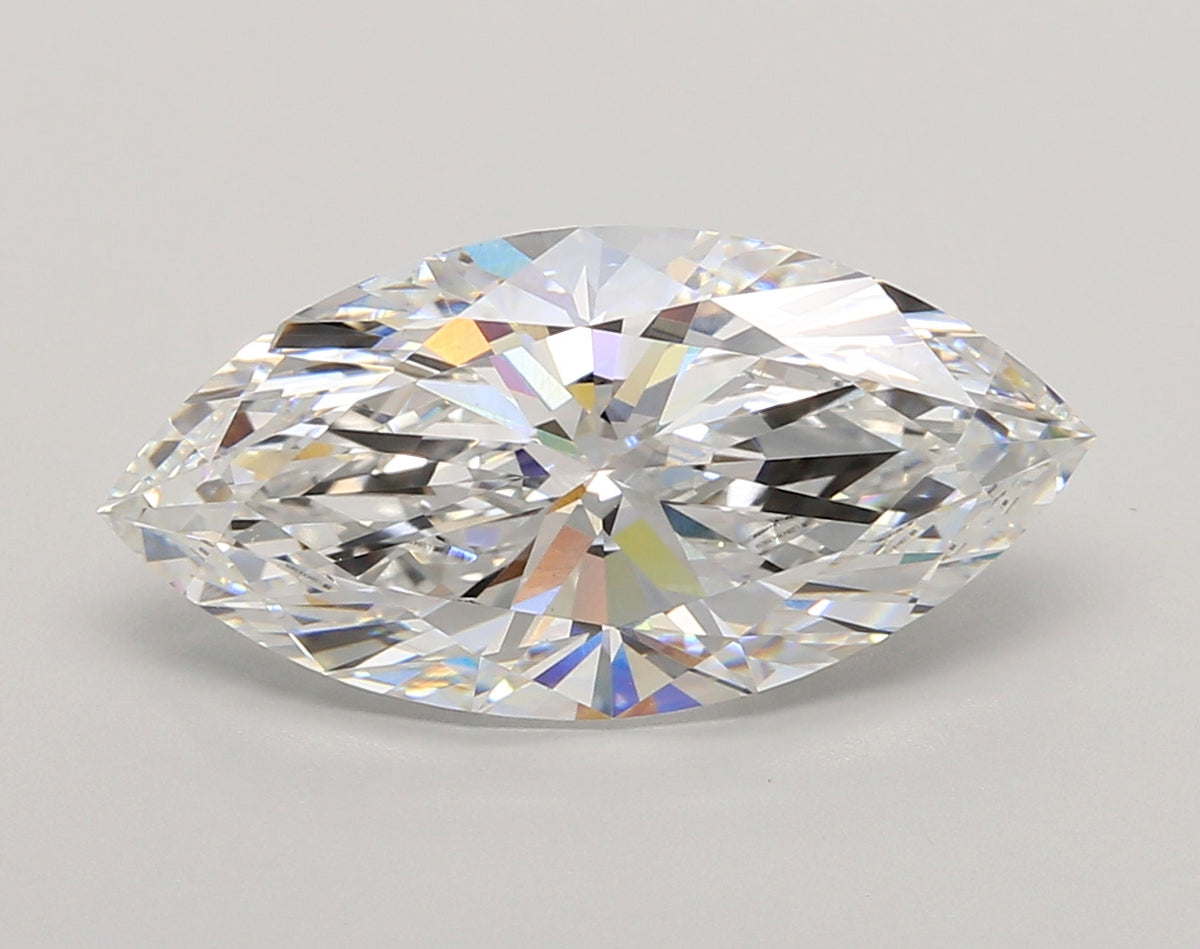 5.04 Carat Marquise Shaped, Ideal Cut, E Color, VS1 Clarity, IGI Certified Lab Grown Diamond