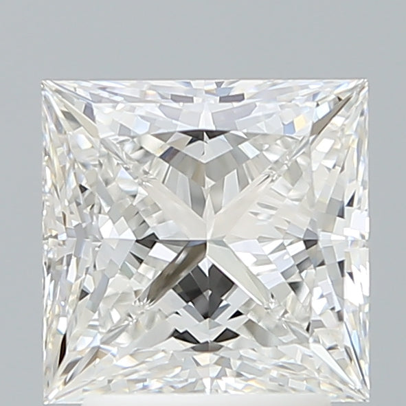 2.69 Carat Princess Shaped, Ideal Cut, F Color, VVS2 Clarity, IGI Certified Lab Grown Diamond