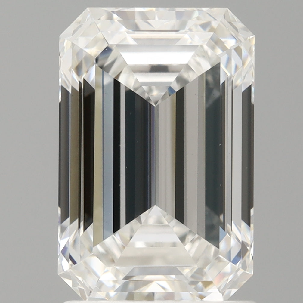 2.04 Carat Emerald Shaped, Ideal Cut, E Color, VVS2 Clarity, IGI Certified Lab Grown Diamond
