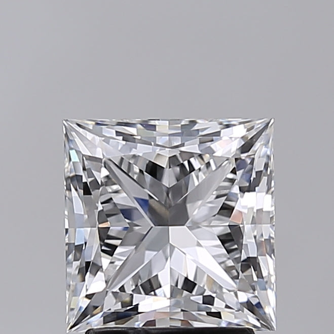 2.52 Carat Princess Shaped, Ideal Cut, D Color, VVS2 Clarity, IGI Certified Lab Grown Diamond