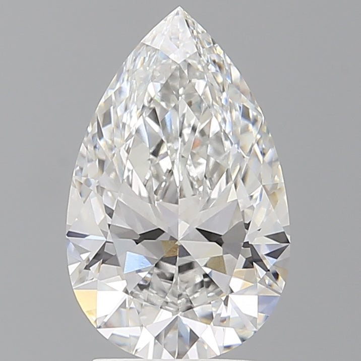 2.60 Carat Pear Shaped, Ideal Cut, E Color, VVS2 Clarity, IGI Certified Lab Grown Diamond