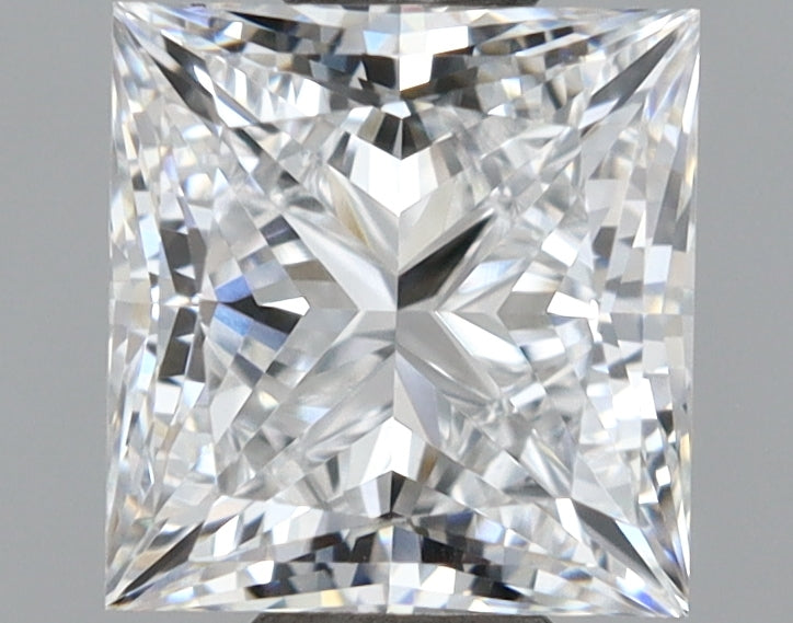 1.03 Carat Princess Shaped, Ideal Cut, D Color, VVS2 Clarity, IGI Certified Lab Grown Diamond