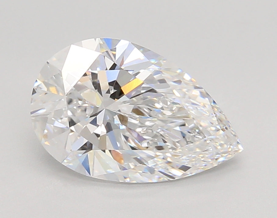 2.06 Carat Pear Shaped, Ideal Cut, D Color, VVS1 Clarity, IGI Certified Lab Grown Diamond