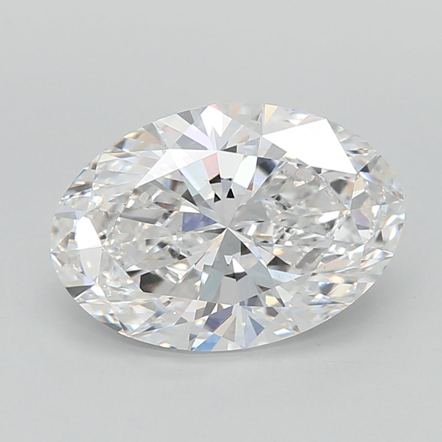 2.59 Carat Oval Shaped, Ideal Cut, D Color, VS1 Clarity, IGI Certified Lab Grown Diamond