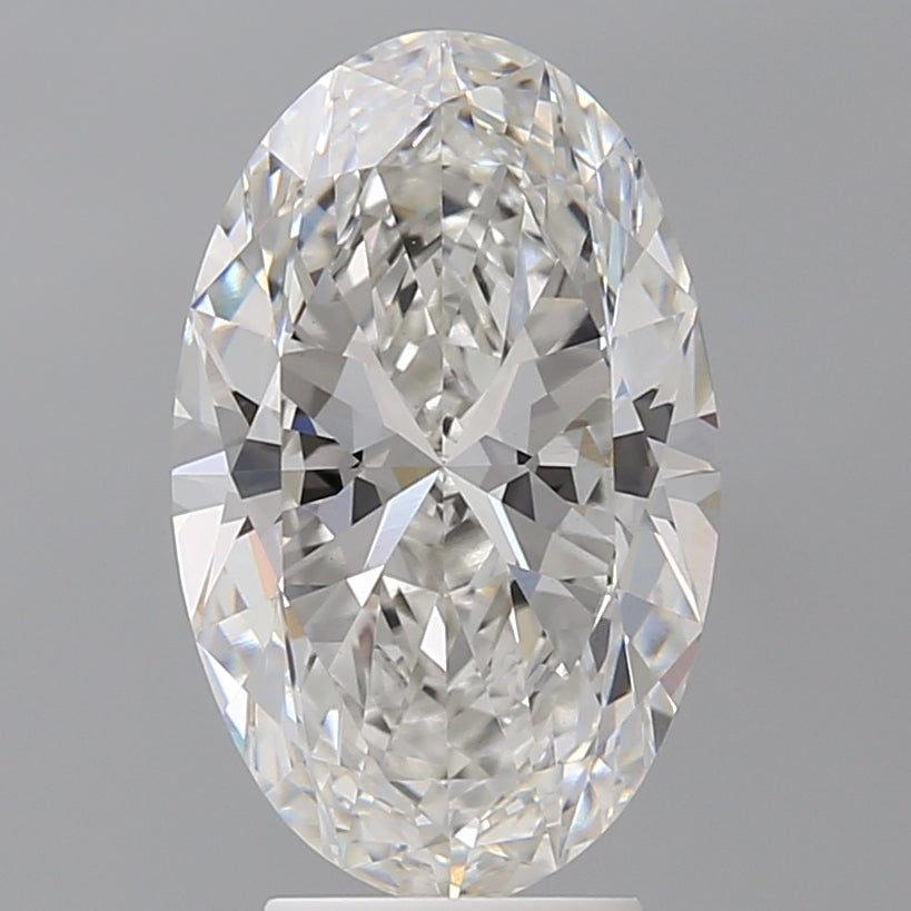 4.05 Carat Oval Shaped, Ideal Cut, F Color, VVS2 Clarity, IGI Certified Lab Grown Diamond