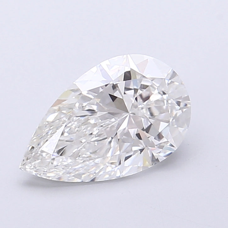 1.50 Carat Pear Shaped, Very Good Cut, E Color, VVS2 Clarity, IGI Certified Lab Grown Diamond