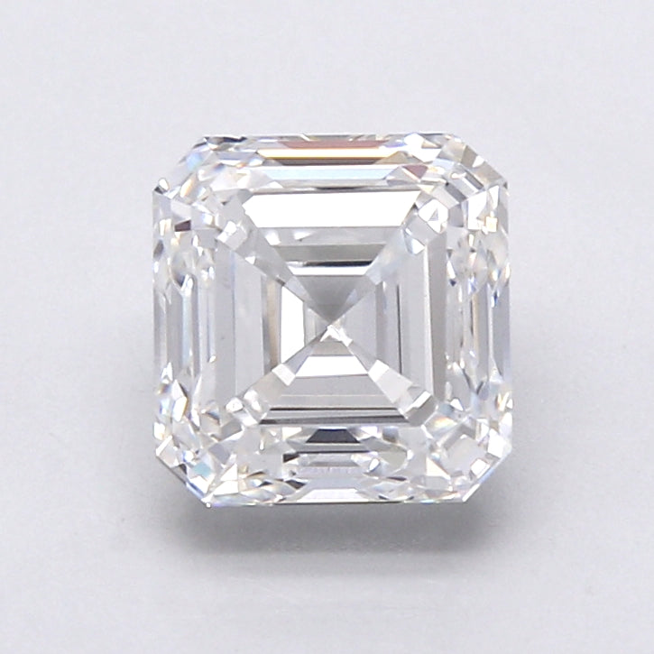 2.33 Carat Asscher Shaped, Very Good Cut, D Color, VS1 Clarity, IGI Certified Lab Grown Diamond