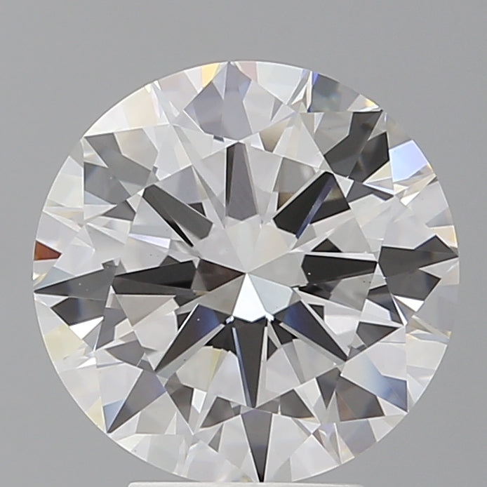 4.55 Carat Round Shaped, Excellent Cut, F Color, VVS2 Clarity, IGI Certified Lab Grown Diamond