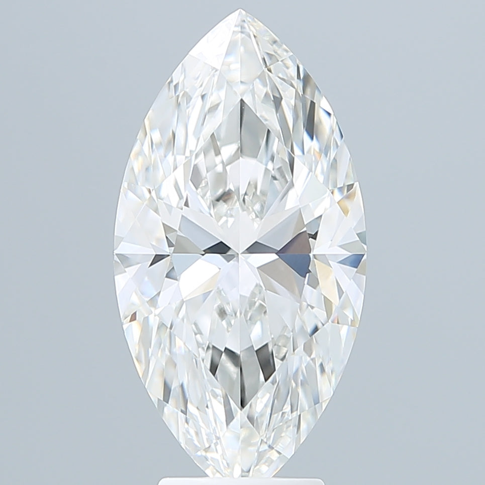 5.10 Carat Marquise Shaped, Ideal Cut, F Color, VVS2 Clarity, IGI Certified Lab Grown Diamond