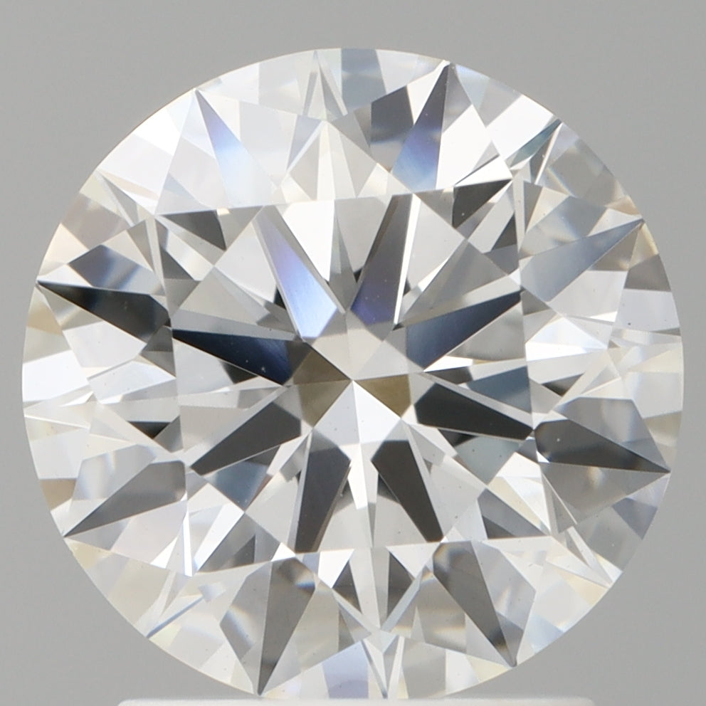 2.10 Carat Round Shaped, Ideal Cut, E Color, VVS2 Clarity, IGI Certified Lab Grown Diamond