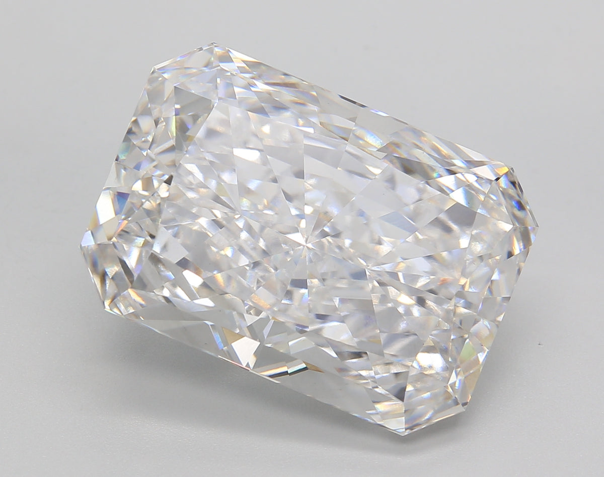 15.05 Carat Radiant Shaped, Ideal Cut, E Color, VS1 Clarity, IGI Certified Lab Grown Diamond