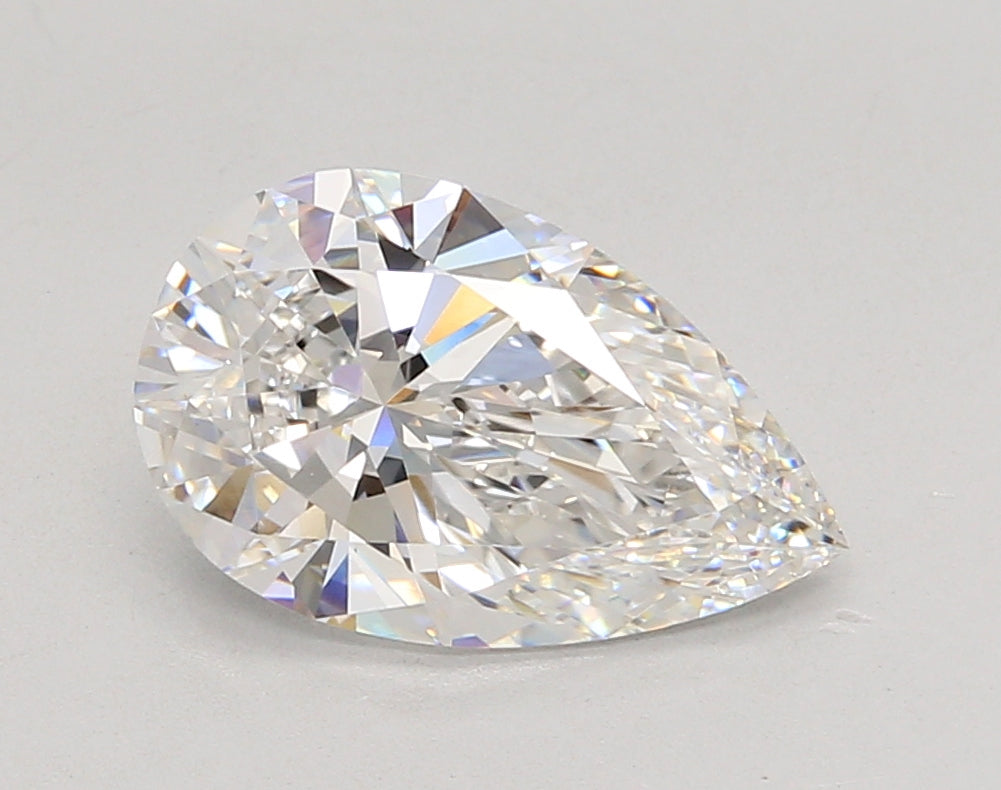 2.56 Carat Pear Shaped, Ideal Cut, E Color, VVS2 Clarity, IGI Certified Lab Grown Diamond