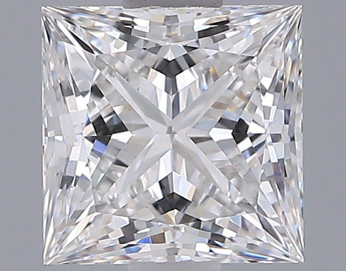 1.47 Carat Princess Shaped, Ideal Cut, E Color, VVS2 Clarity, IGI Certified Lab Grown Diamond