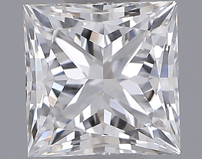 0.53 Carat Princess Shaped, Ideal Cut, D Color, VVS2 Clarity, IGI Certified Lab Grown Diamond